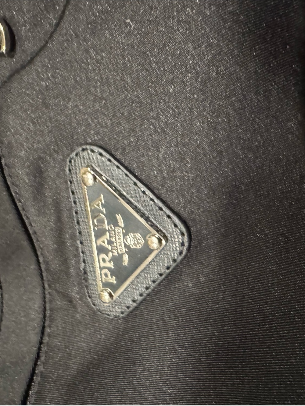 Prada Black Zip-Front Bomber Jacket with White Piping - Picture 6 of 6